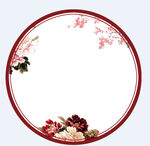 中国风水墨花卉PNG免扣
