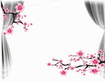 中国风水墨花卉PNG免扣