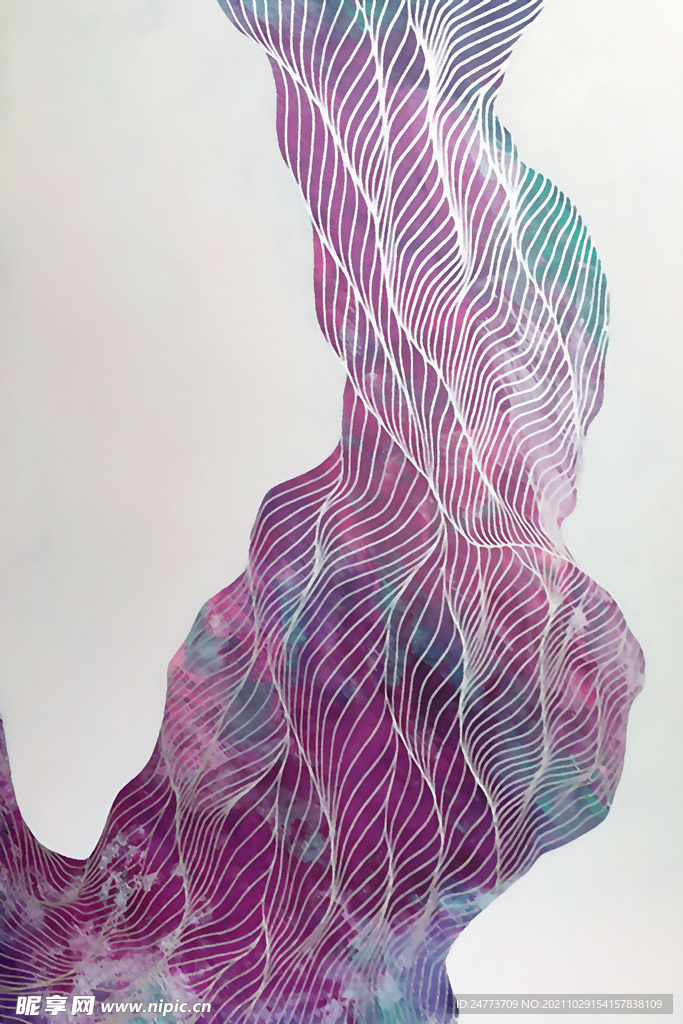 抽象线条装饰画