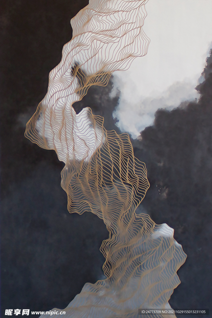 抽象线条装饰画