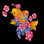 中国风手绘鱼插图