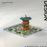 C4D中式古建小景