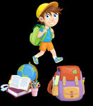 学习用具学生卡通图