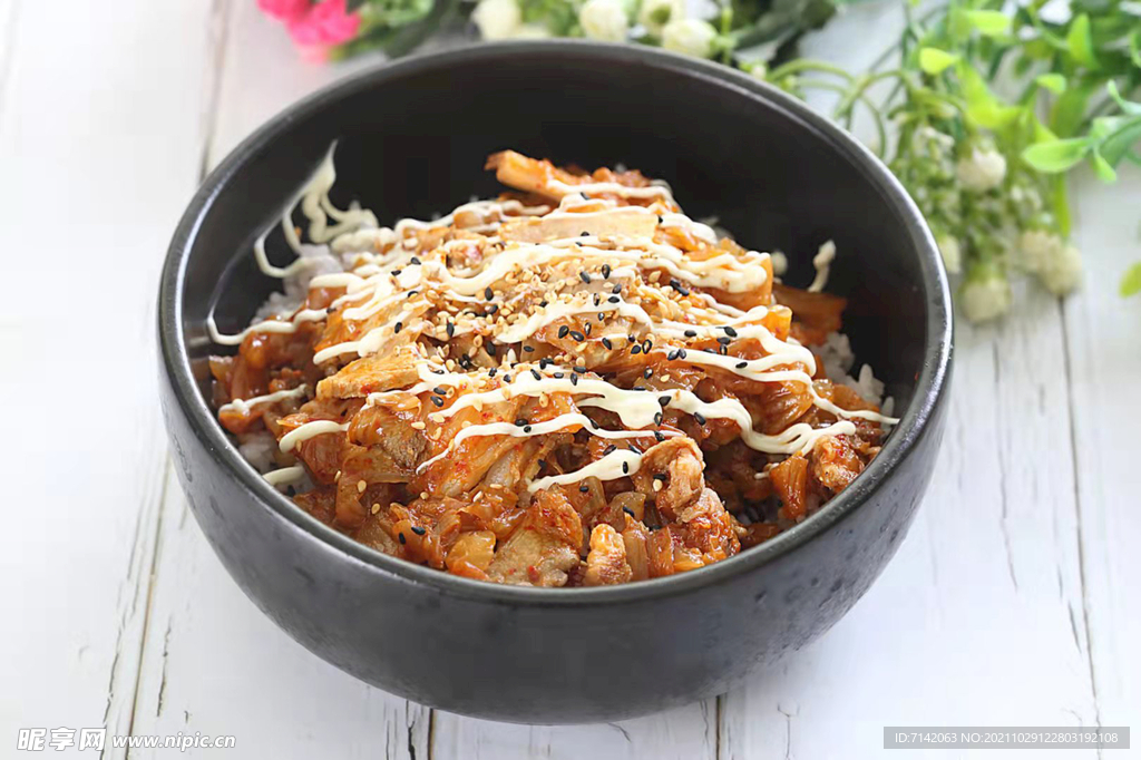 五花肉泡菜饭