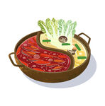 国潮手绘麻辣火锅