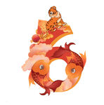 年春节倒计时数字6