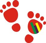 脚印矢量图标标识图形