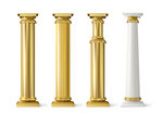 金色罗马柱子