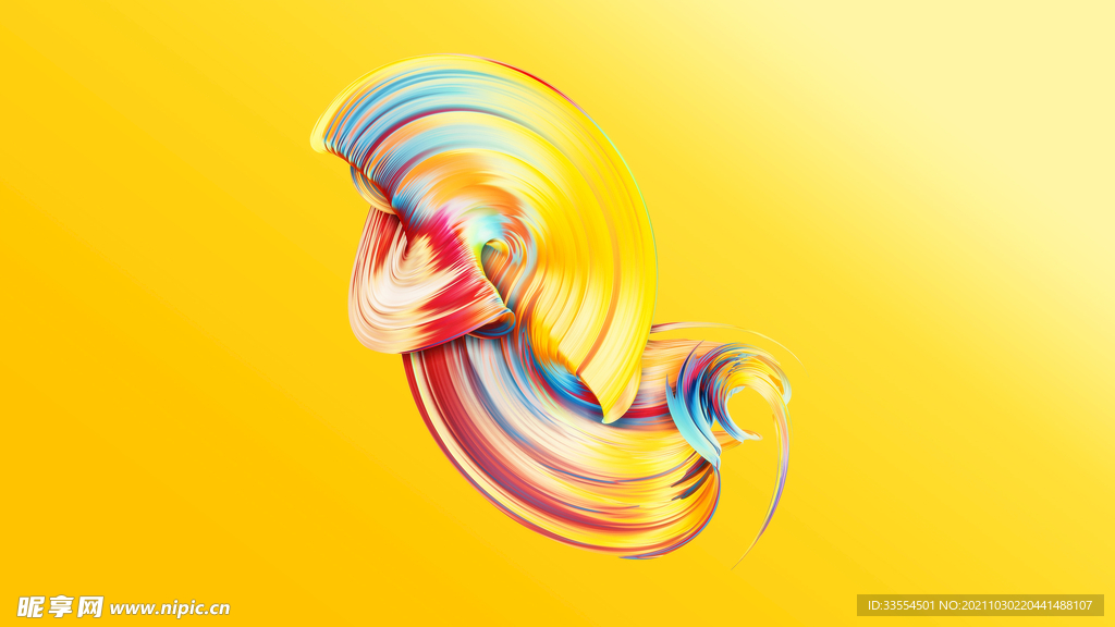 C4D 元素 油漆旋涡高清壁纸