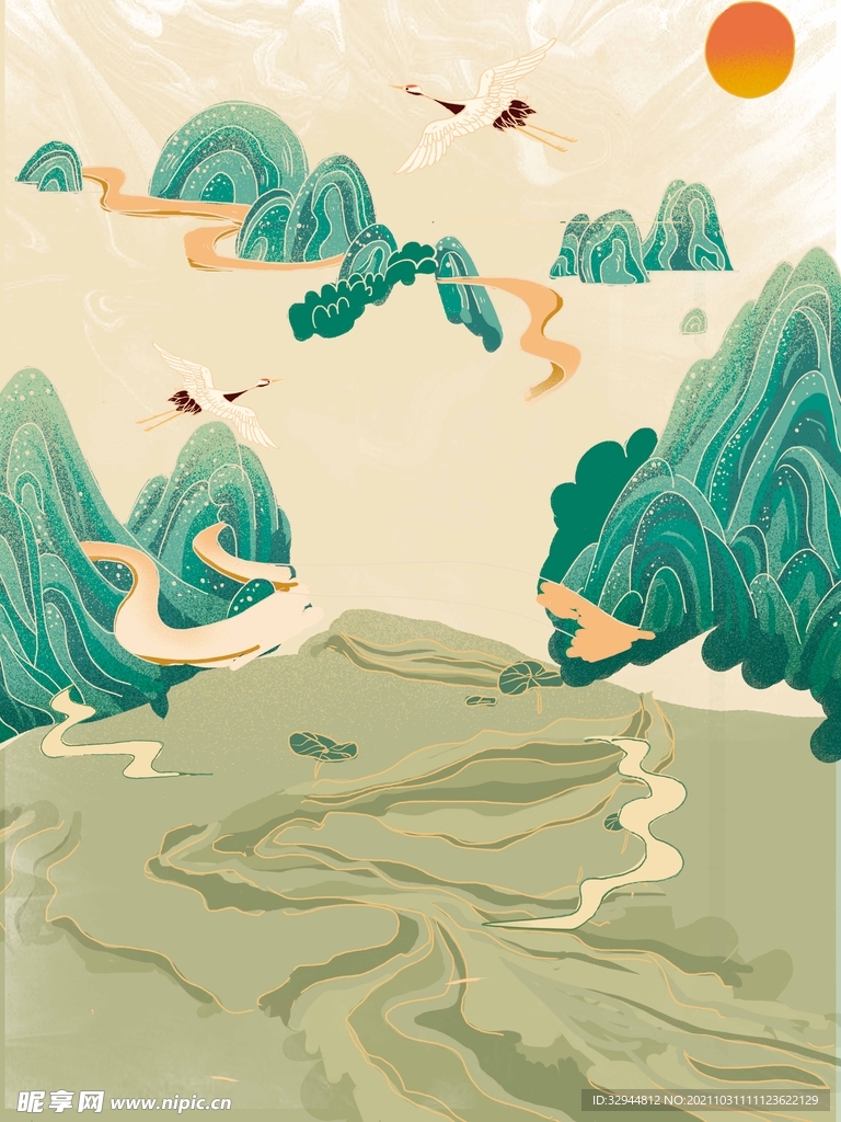 水墨画背景 