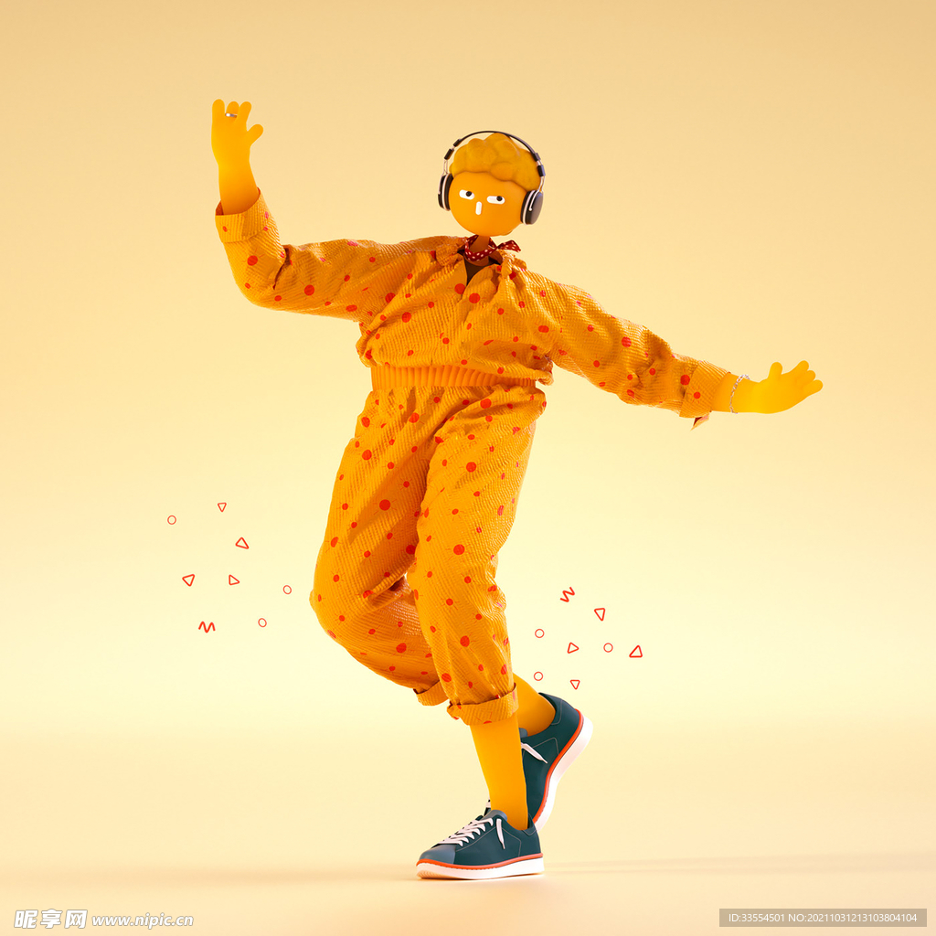 C4D人物 卡通   