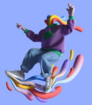 C4D 卡通  人物  男