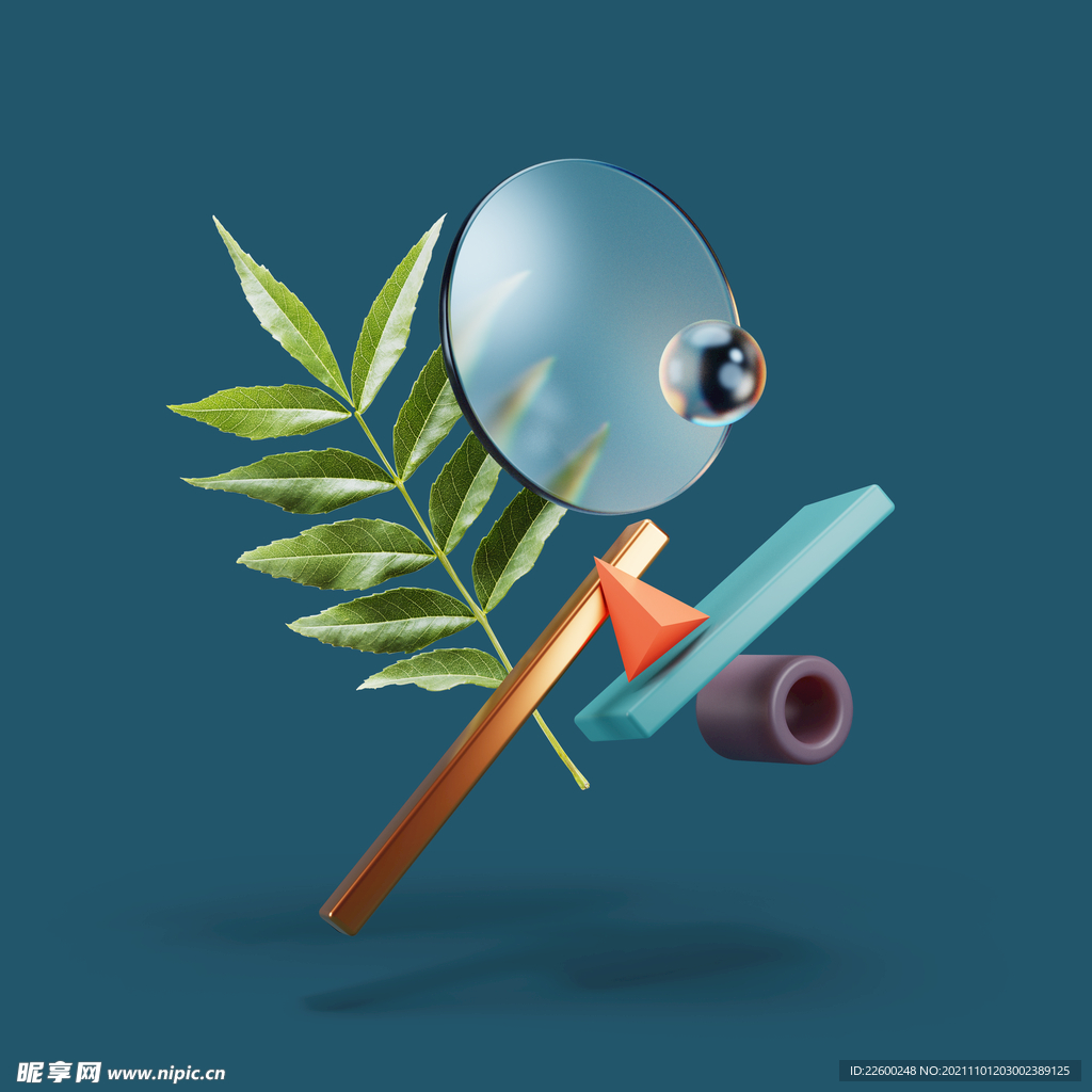 作品集封面装饰3D抽象素材