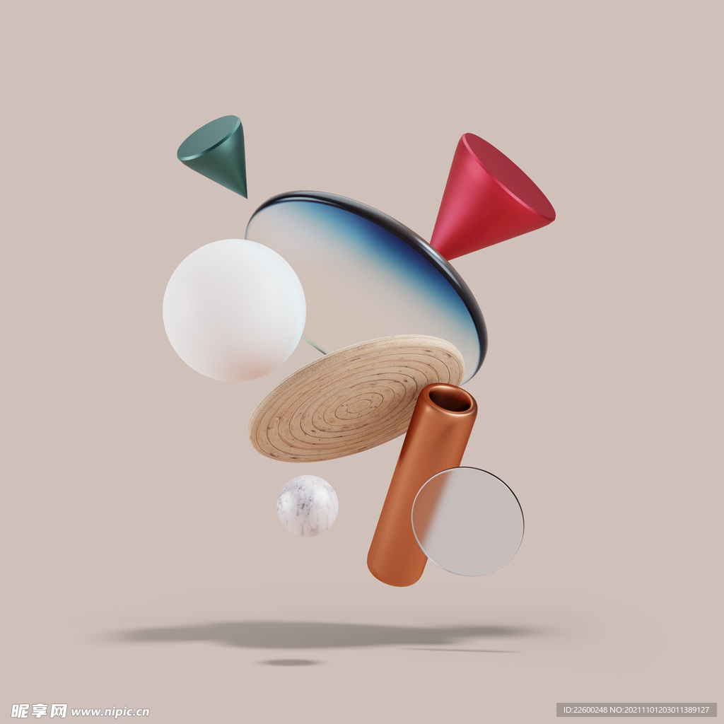 作品集封面装饰3D抽象素材