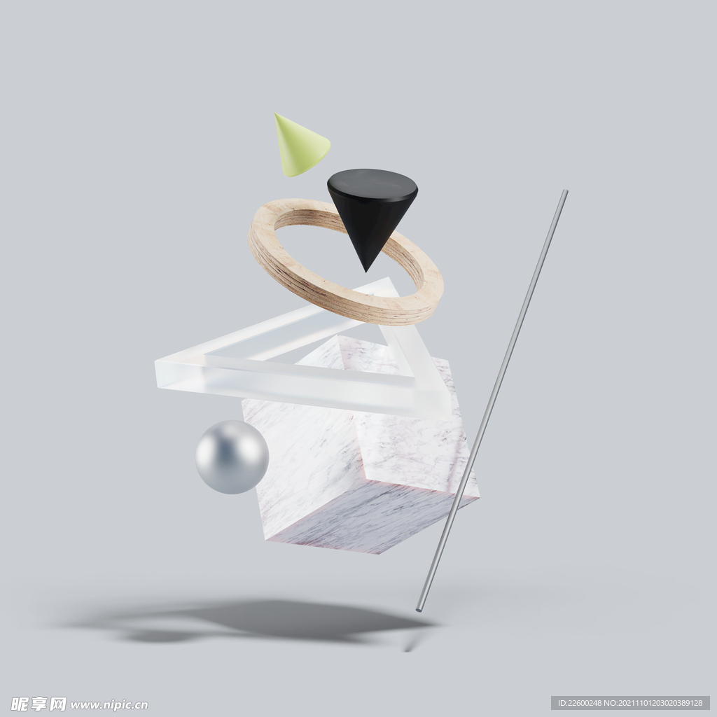 作品集封面装饰3D抽象素材