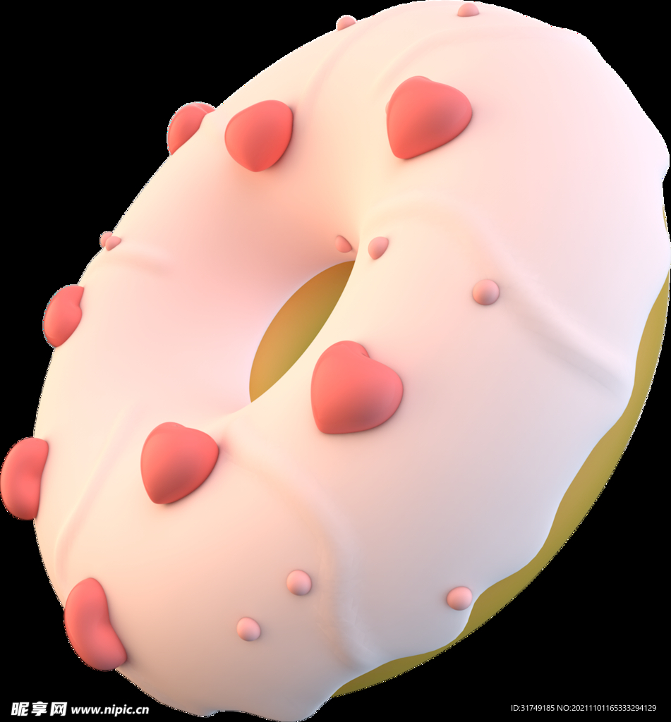 C4D 甜甜圈 镂空素材
