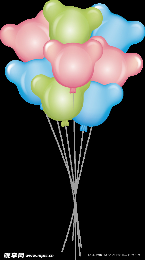 C4D卡通气球镂空素材
