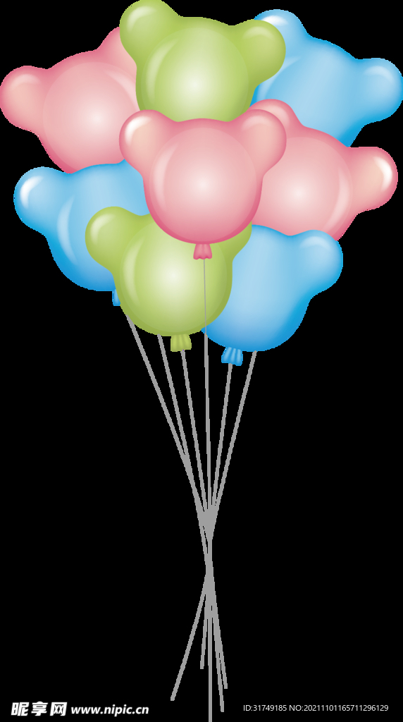 C4D卡通气球镂空素材