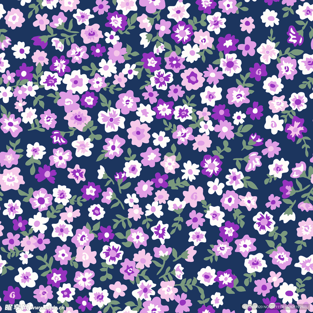 紫色碎花