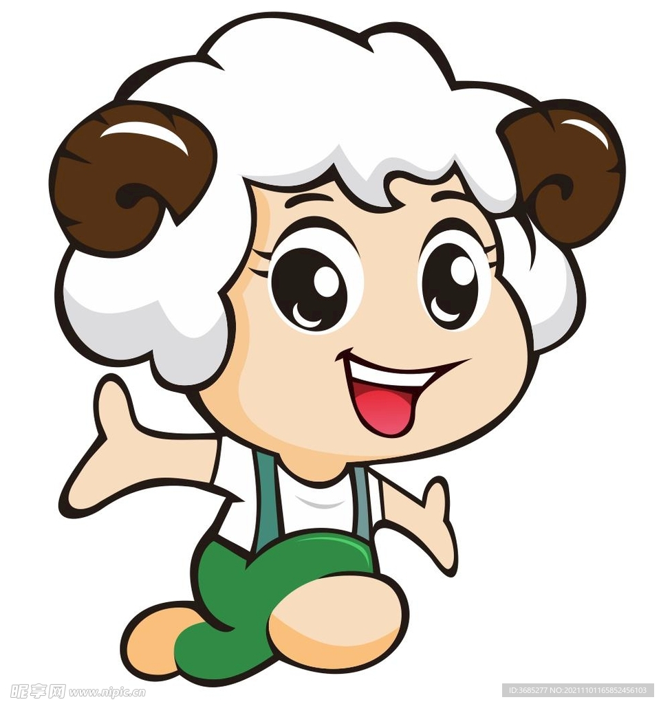 羊卡通 矢量