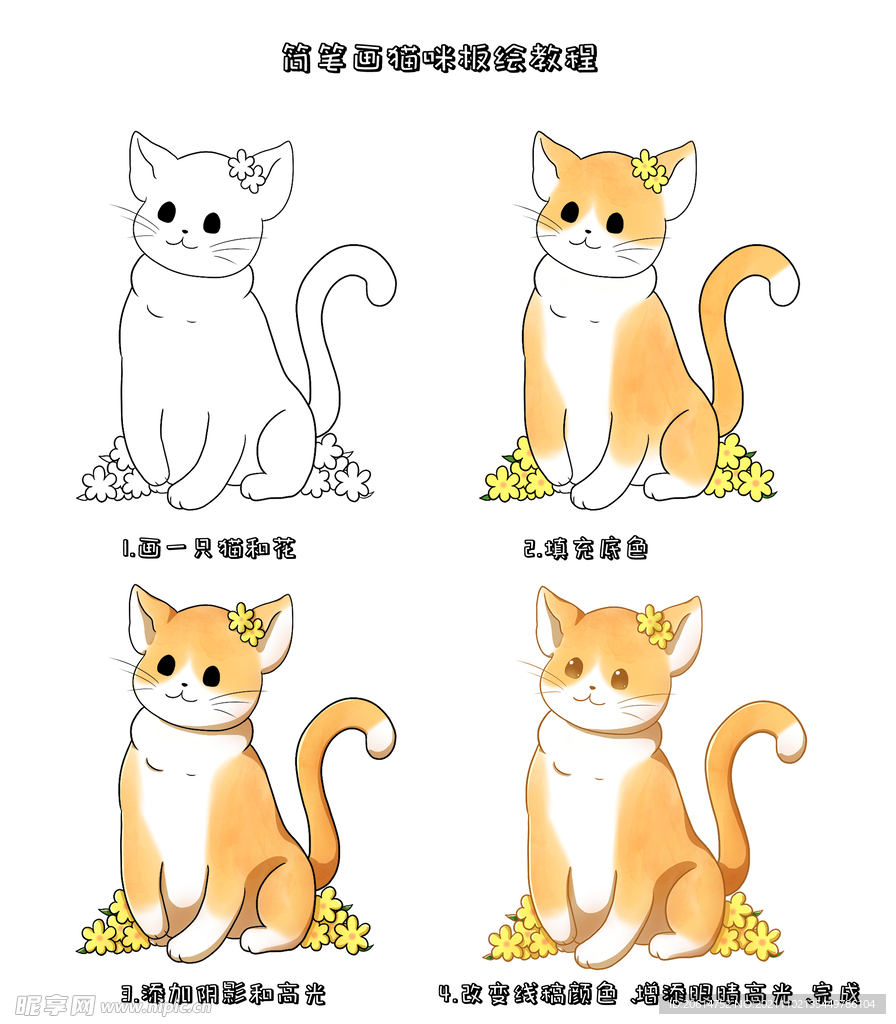 小猫画画教程