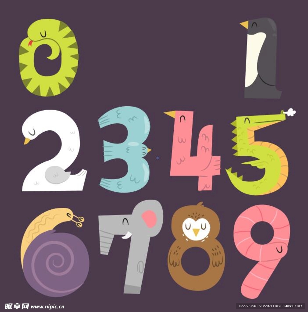卡通数字
