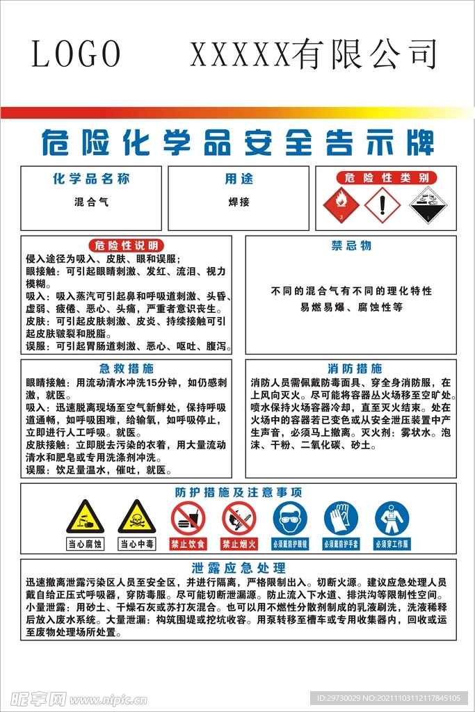 危险化学品安全告示牌