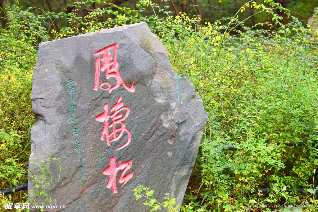 北京香山公园石碑