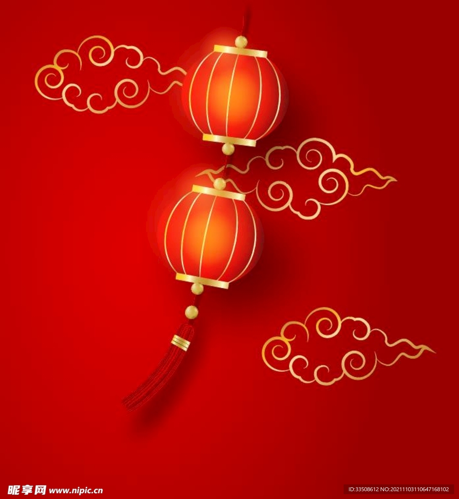 中式灯笼矢量素材