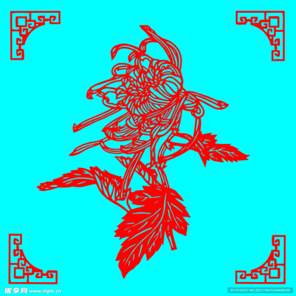 菊花剪纸