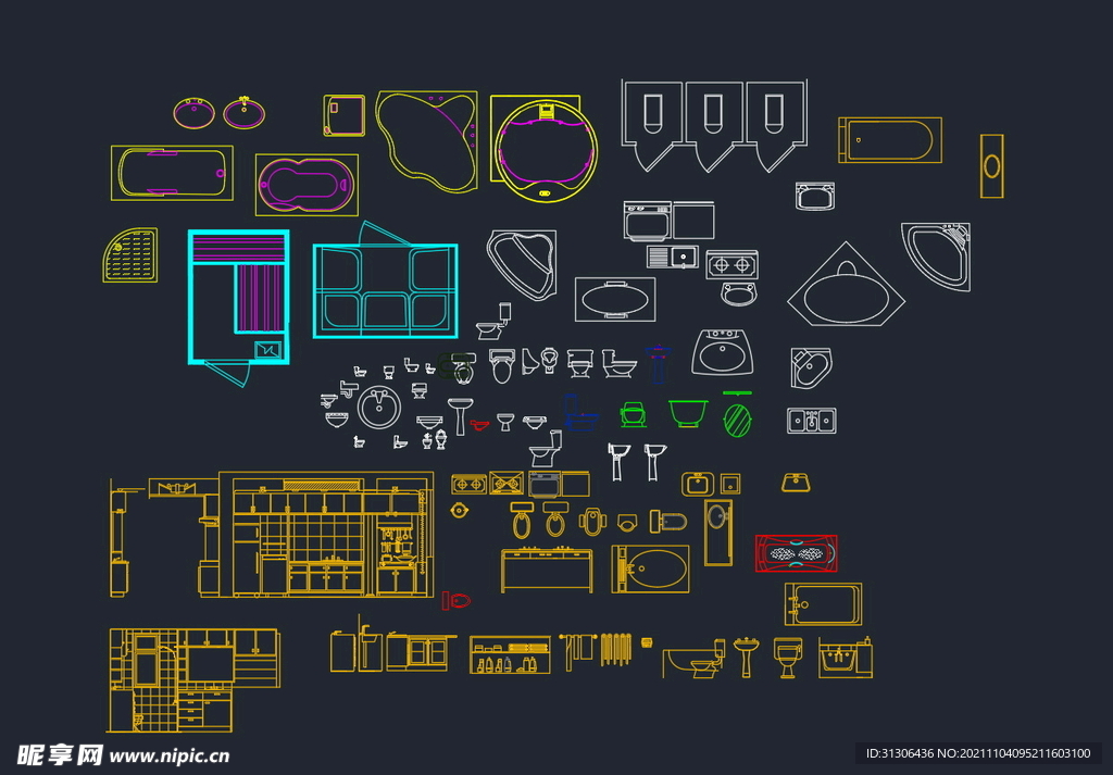 cad卫生间 厨房用品