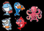 海洋动物 卡通 海洋 动物 