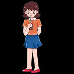原创可爱卡通喝可乐的少女手绘元