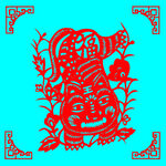 老虎剪纸