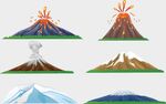 卡通火山爆发集