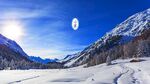 蓝天白云雪山桌面壁纸