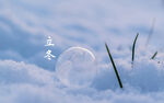 白雪立冬桌面壁纸