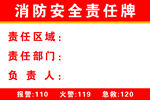 消防安全责任牌