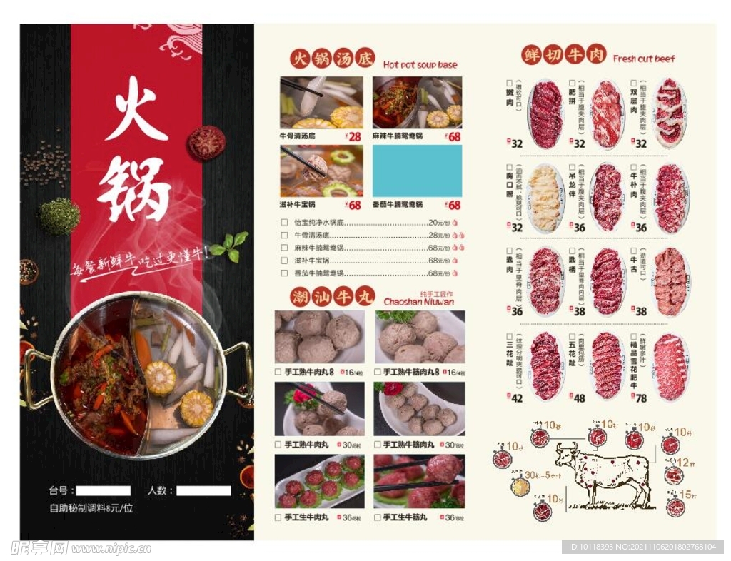 火锅菜单