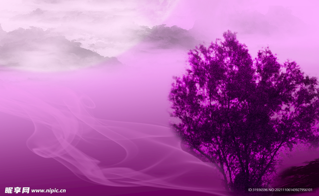 紫色树