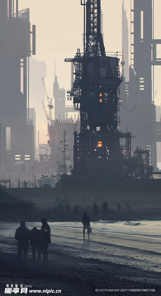 概念背景 赛博场景  酒吧品牌