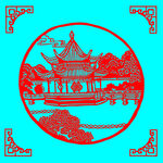 亭子剪纸