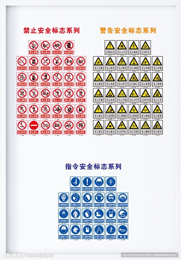 安全警告标识禁止标识