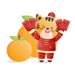 2022虎年新年春节卡通老虎