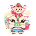 2022虎年春节新年喜庆舞狮