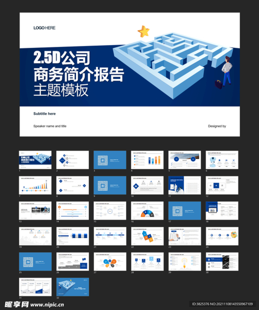 公司商务简介报告主题通用模板