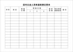 店内从业人员体温检测记录本
