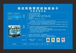 岗位风险管控应知应会卡