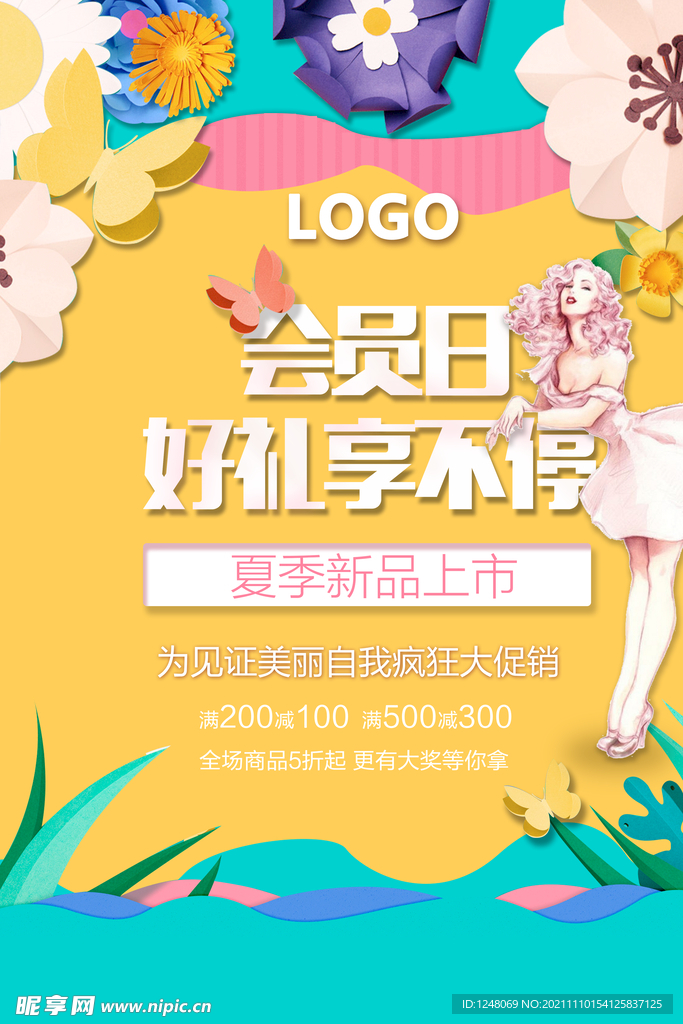 商场超市夏季促销海报
