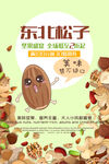坚果盛宴东北松子促销海报